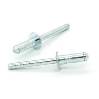 Rivetti a strappo TUDIBULB EXTRA Acciaio/Acciaio Testa Tonda 6.4x21.3mm - Box da 200 pezzi