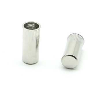 Inserti Filettati in Inox A2 Testa Ridotta a Filo con corpo Cilindrico zigrinato cieco M4 grip da 0.5-3.0mm - Box da 1000 pezzi