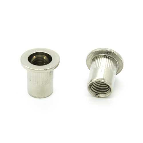 WIDE TYPE rivetnuts Stainless Steel A4 Cylindrical Grooved open end ...