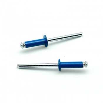 Painted Peel blind rivets Aluminium/Steel Dome Head RAL 5017 4.8x12.0mm 