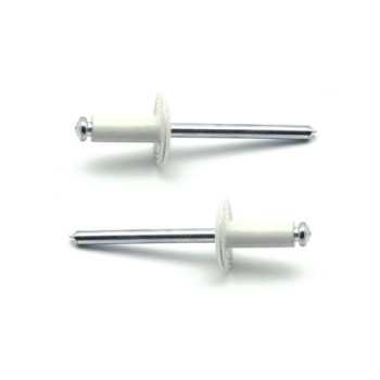 Rivetti a strappo STANDARD Alluminio/Acciaio Testa Larga 14mm Verniciato RAL 9003 4.8x14.0mm - Box da 500 pezzi
