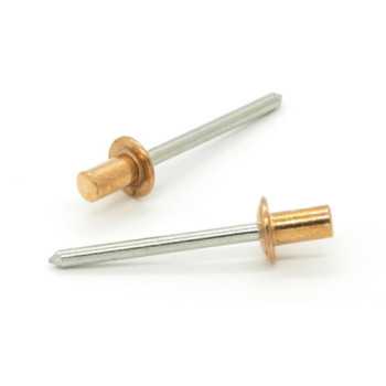Rivetti a strappo TENUTA STAGNA Rame/Inox Testa Tonda 4.0x8.0mm