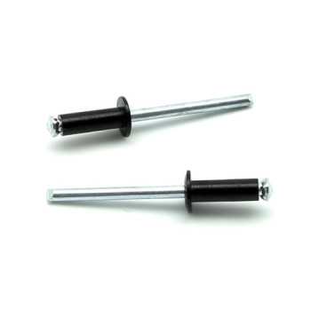 Rivetti a strappo RISTAR A FIORE Alluminio/Acciaio Testa Tonda Verniciato RAL 9005 4.0x20.0mm - Box da 500 pezzi