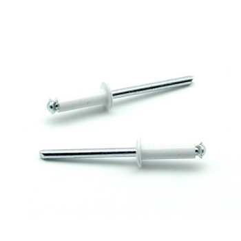 Rivetti a strappo RISTAR A FIORE Alluminio/Acciaio Testa Tonda Verniciato RAL 9003 4.8x12.0mm - Box da 500 pezzi
