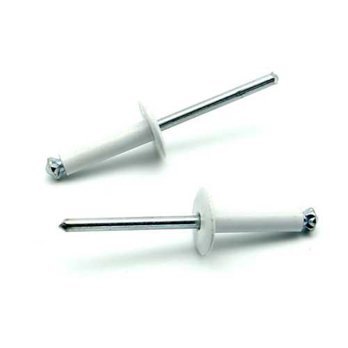 Rivetti a strappo RISTAR A FIORE Alluminio/Acciaio Testa Larga 14mm Verniciato RAL 9003 4.8x25.0mm - Box da 250 pezzi