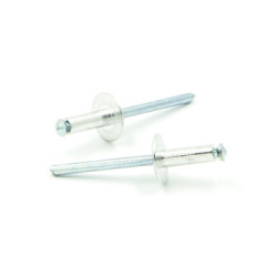 Rivetti a strappo RISTAR A FIORE Alluminio/Acciaio Testa Larga 14mm 4.8x24.0mm - Box da 250 pezzi