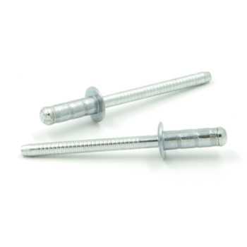 Rivetti a strappo MULTIGRIP Acciaio/Acciaio Testa Tonda 4.8x10.2mm - Box da 500 pezzi